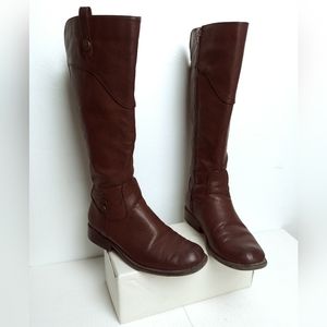 Casual Brown Knee High Boots Women's Size 7M Side Zip